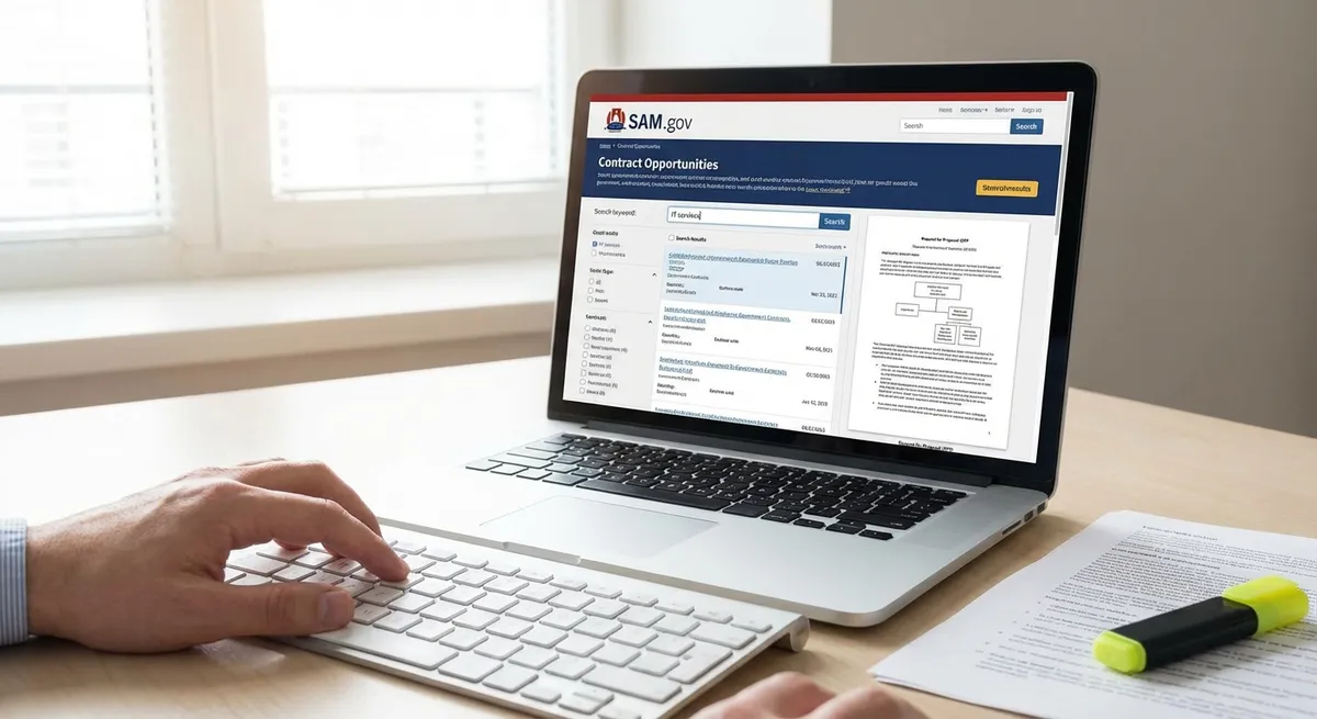 How to search for contracts on SAM.gov guide